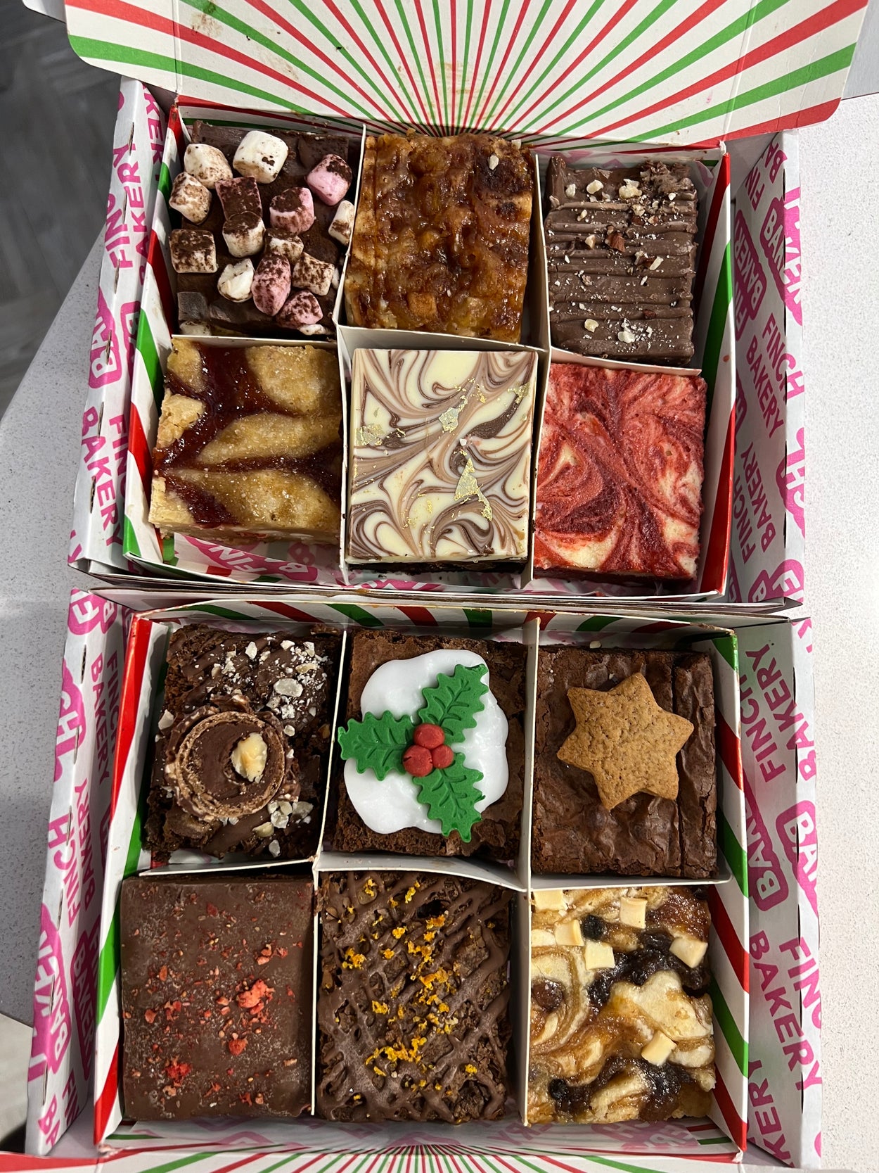 PRE-ORDER Festive 12 Day Brownie Advent Calendar (two deliveries)