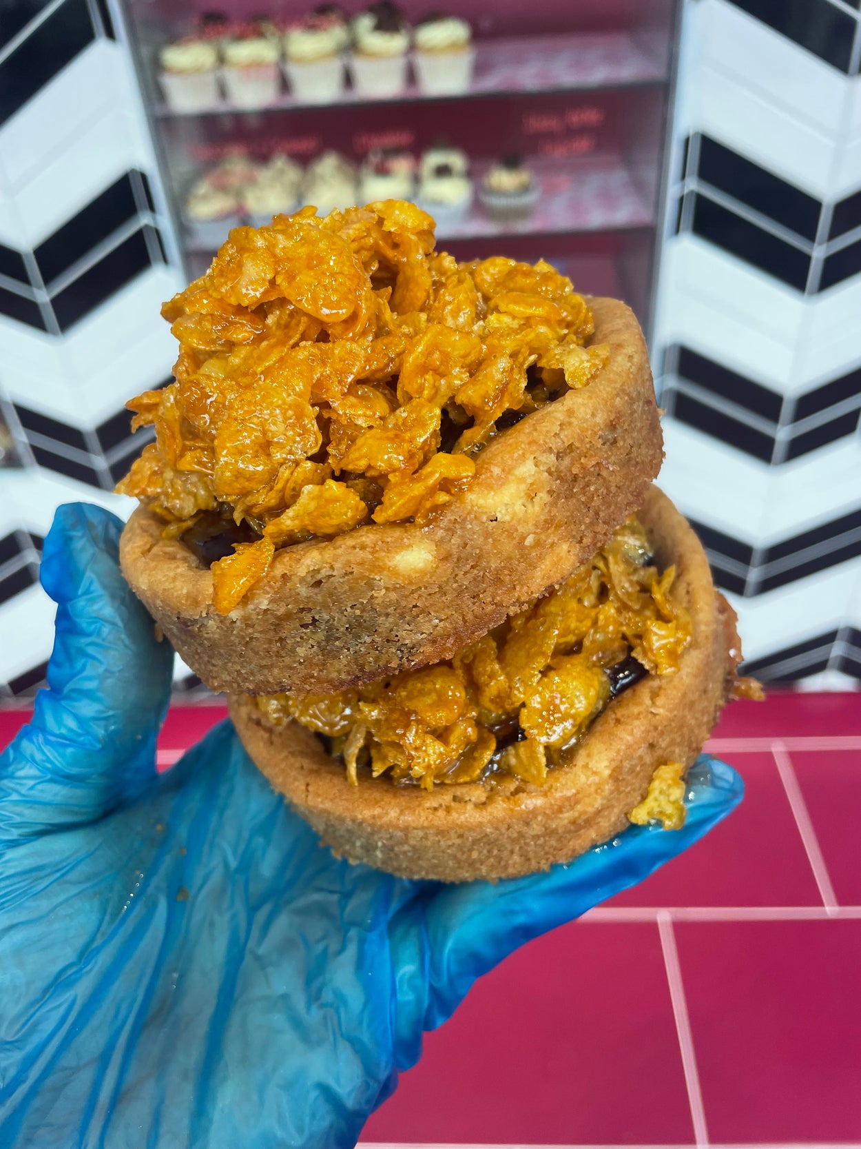 Cornflake Jam Deep Pan Cookie