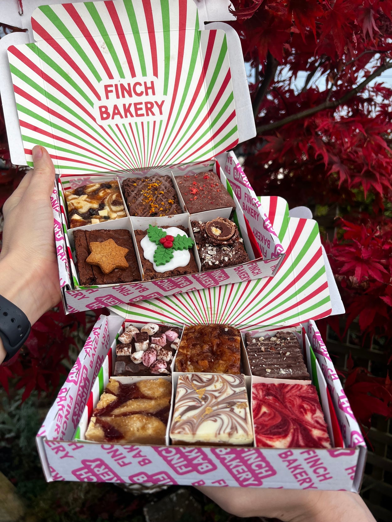 PRE-ORDER Festive 12 Day Brownie Advent Calendar (two deliveries)