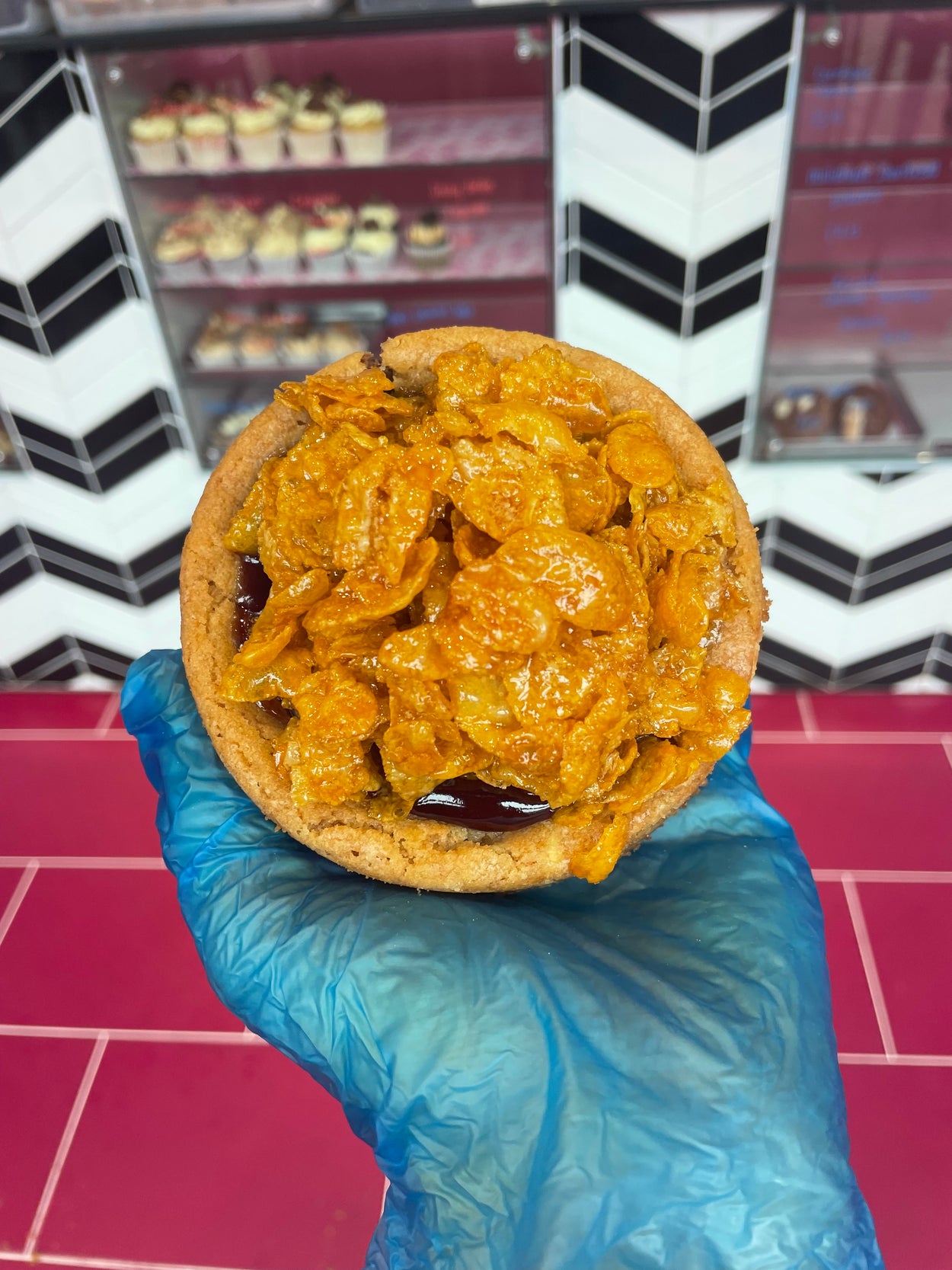 Cornflake Jam Deep Pan Cookie