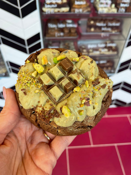 Dubai Pistachio Chocolate Bar Inspired Cookie