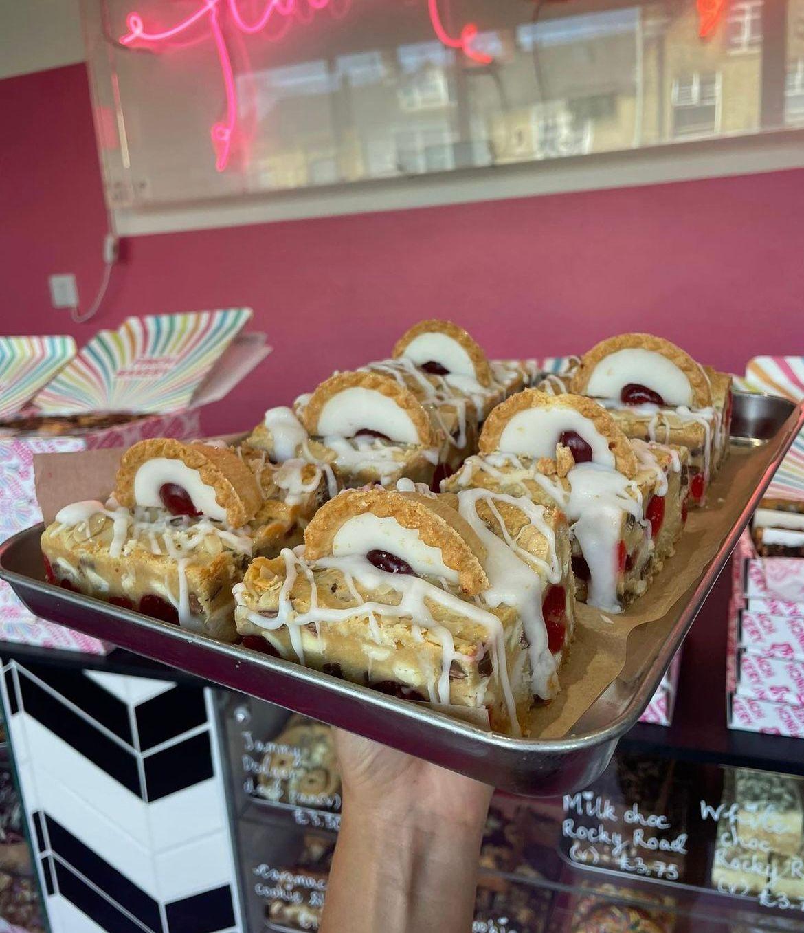 Cherry Bakewell Cookie Block