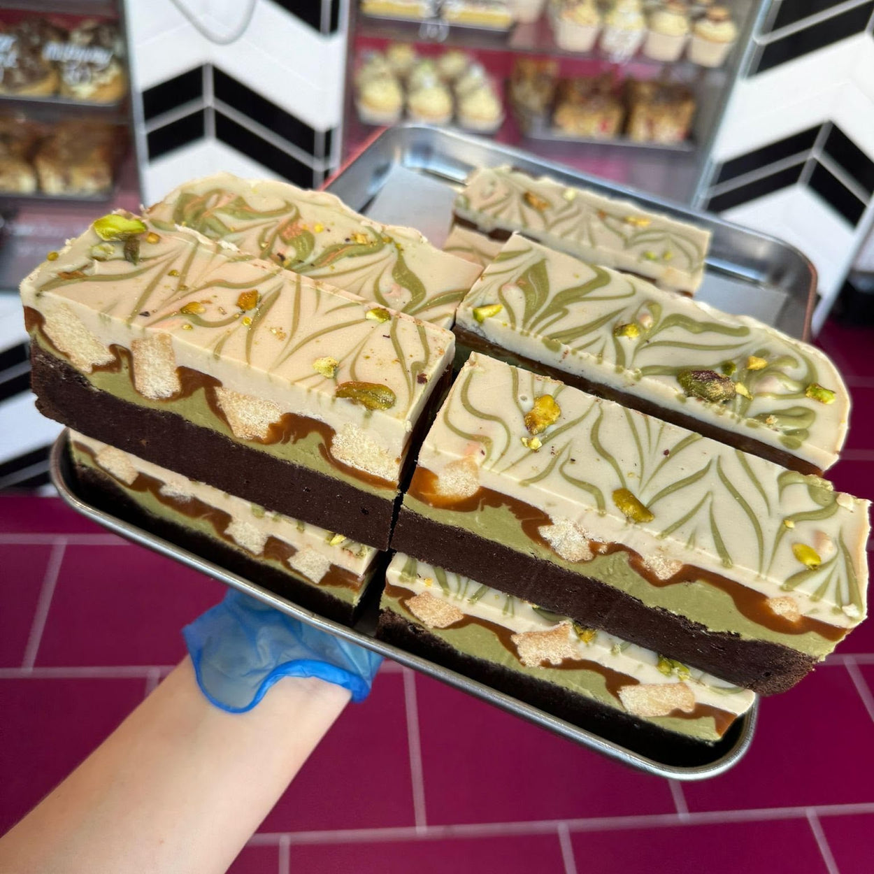 Pistachio Millionaires Brownie