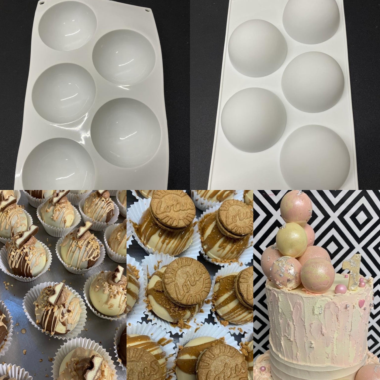 5 Cavity XL Ball/Sphere Hot Chocolate Bomb Silicone Mould