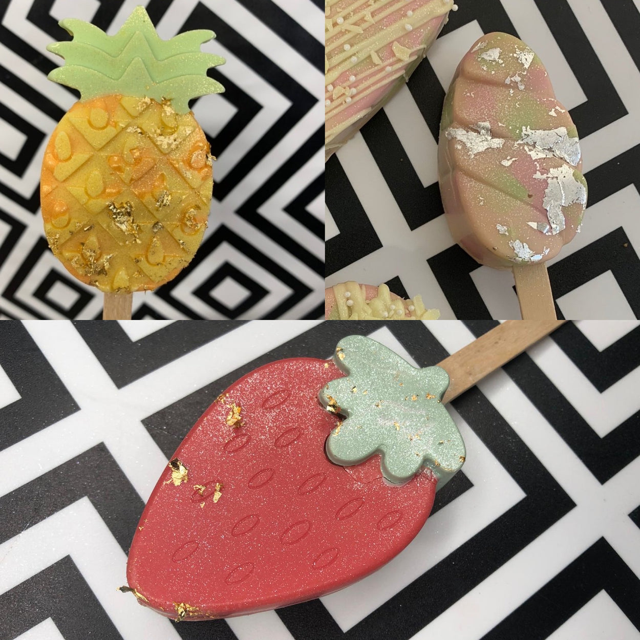 3 Cavity Fruit Cakesicle Silicone Mould