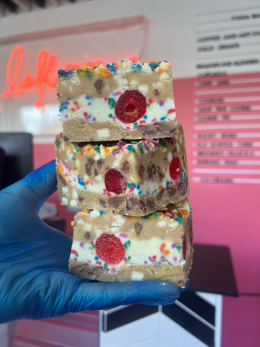 White Chocolate Sprinkle Cookie Bar