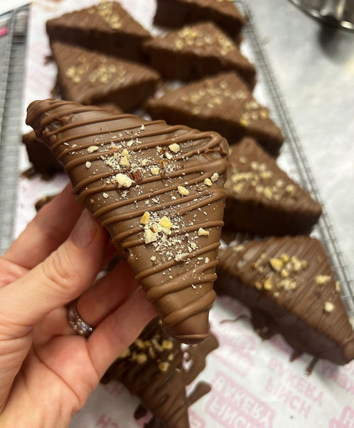 Hazelnut Ganache Chocolate Triangle Brownie