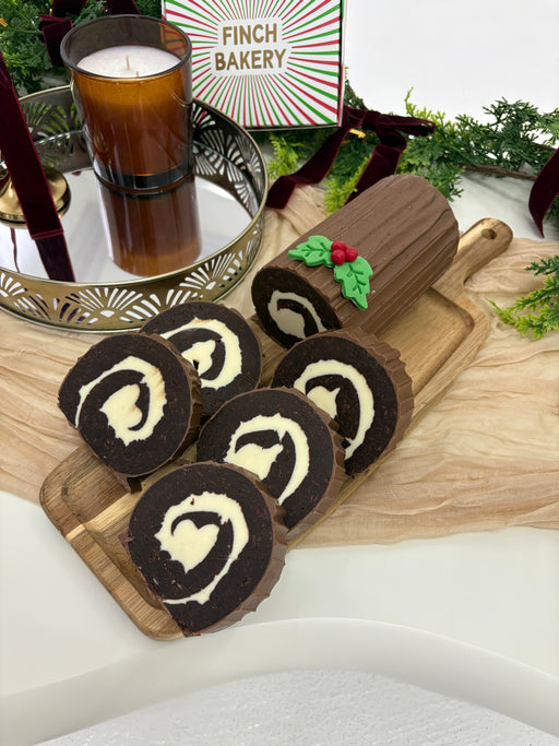 Collection Only - White Chocolate Brownie Yule Log