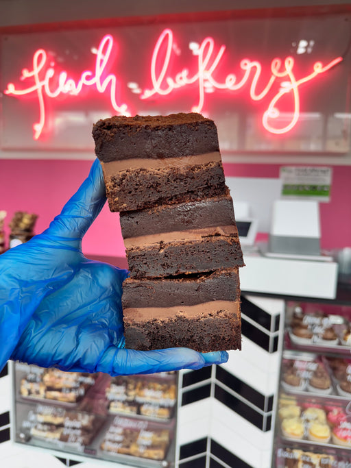 Double Baked Brownie Square