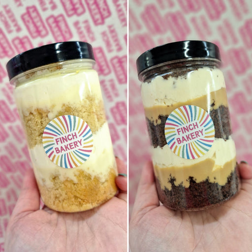 Gold Caramel Cake Jar and White Chocolate Cake Jar · Box of 2