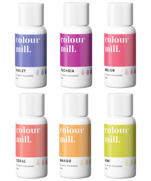 Colour Mill Tropical Range Oil Based Food Colouring x6 20ml