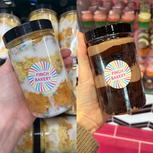 Old School Cake Jar and Chocolate Fudge Cake Jar • Box of 2