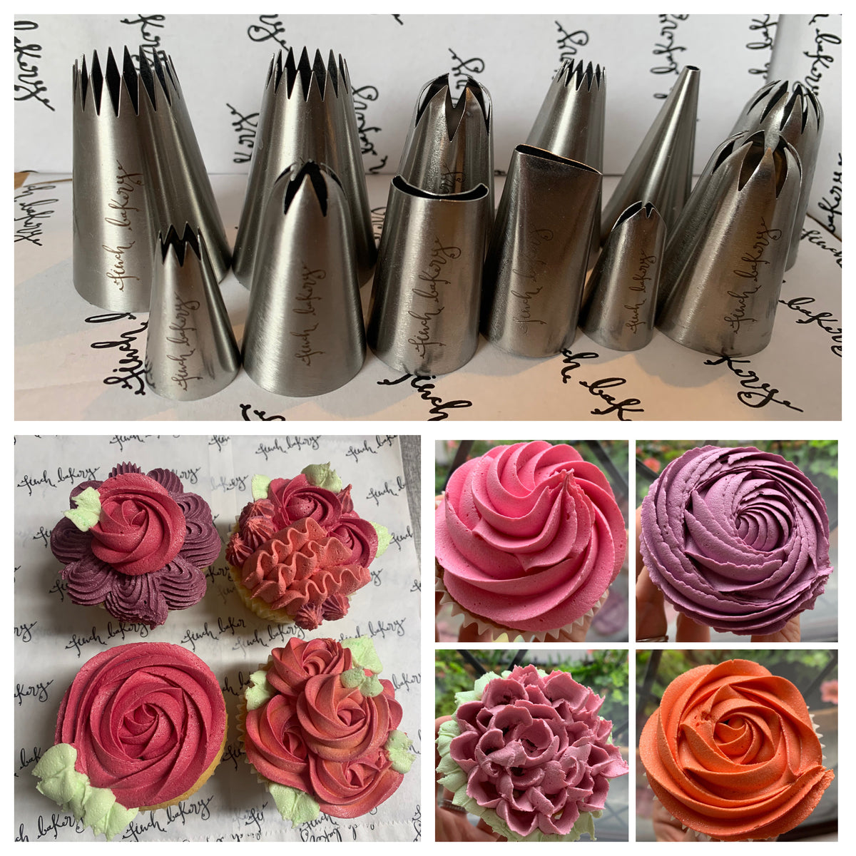 Rose piping nozzle outlet