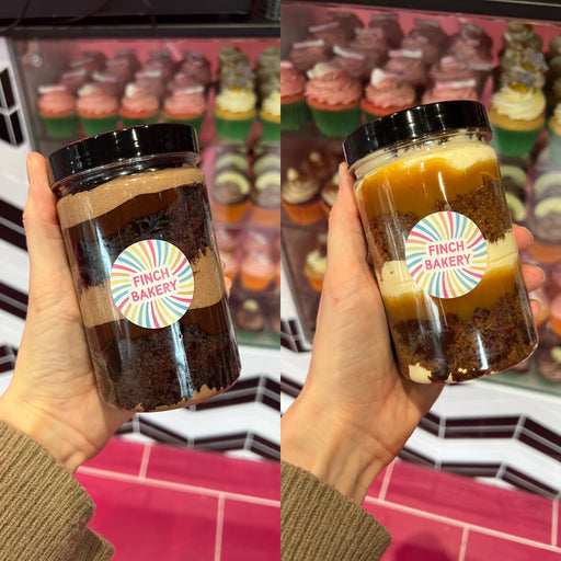 Sticky Toffee Pudding Cake Jar and Chocolate Fudge Cake Jar • Box of 2